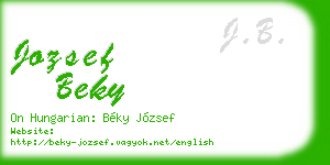 jozsef beky business card